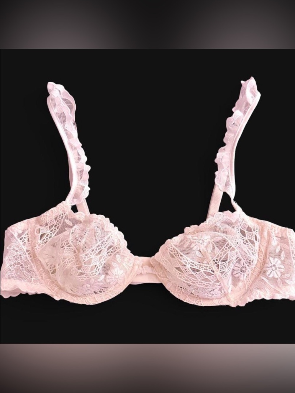 Victoria’s Secret Designer Collection Very Sexy Unlined Demi Bra 34B Ivory Lace